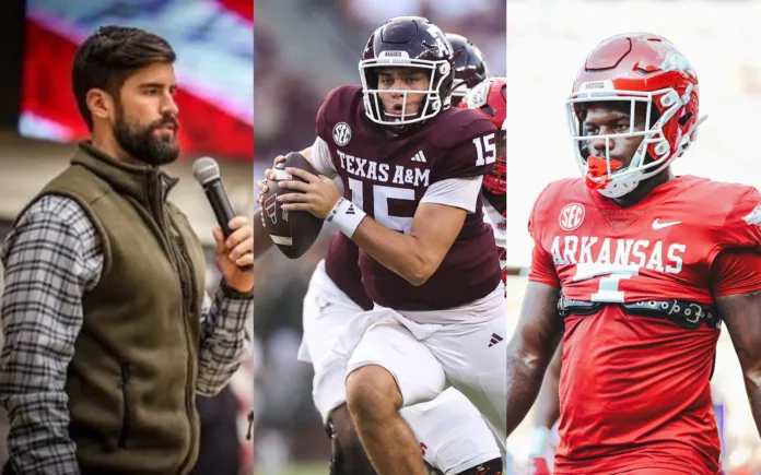 Jake Bequette, Conner Weigman, Rashod Dubinion, Arkansas football, Arkansas vs Texas A&M