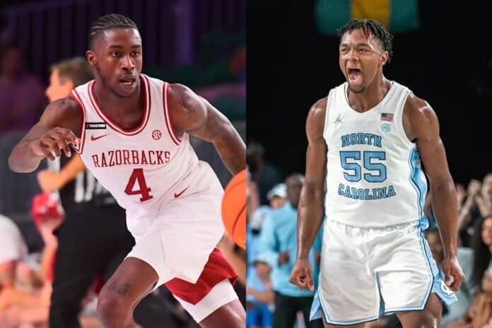 Arkansas basketball, UNC basketball, Arkansas vs UNC, Battle 4 Atlantis