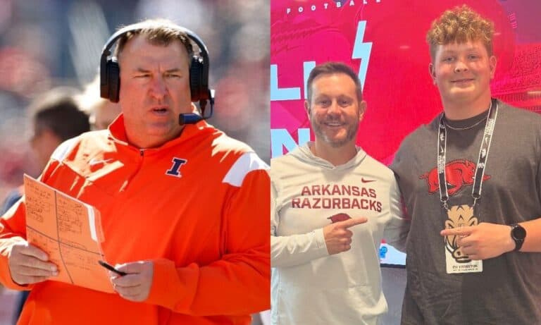 Bret Bielema, Ryan Silverfield, Eli Thornton